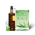 Aloe vera Skin Repair Combo: Face Toner Mist Serum (100ml) + Sheet Mask (Pack of 1)<h4>For Hydration & Sunburn, Refreshes & Revives Damaged Skin<h4> <h6> Both products are 100% vegan, cruelty-free & free from alcohol & parabens <h6>