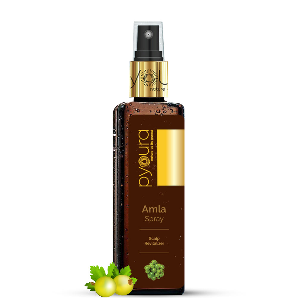 Amla Mist. Relieves Itchy Scalp and Dandruff. Non-greasy. No alcohol or preservatives added.