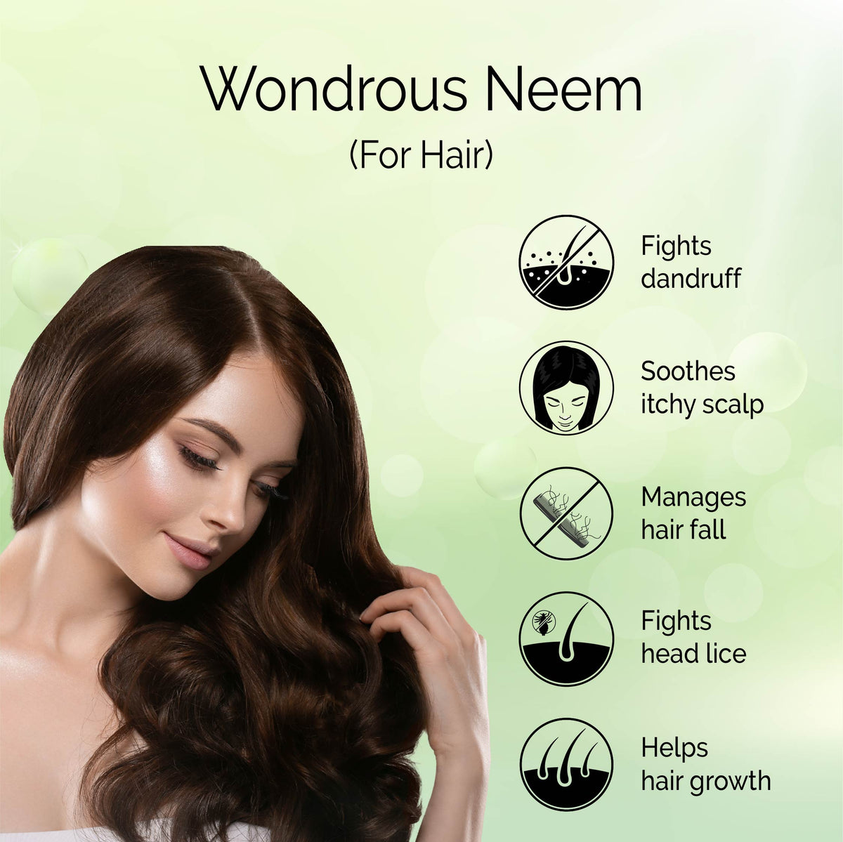 Neem Powder, For a clear skin and healthy hair, Made from hygienically dried fresh neem leaves