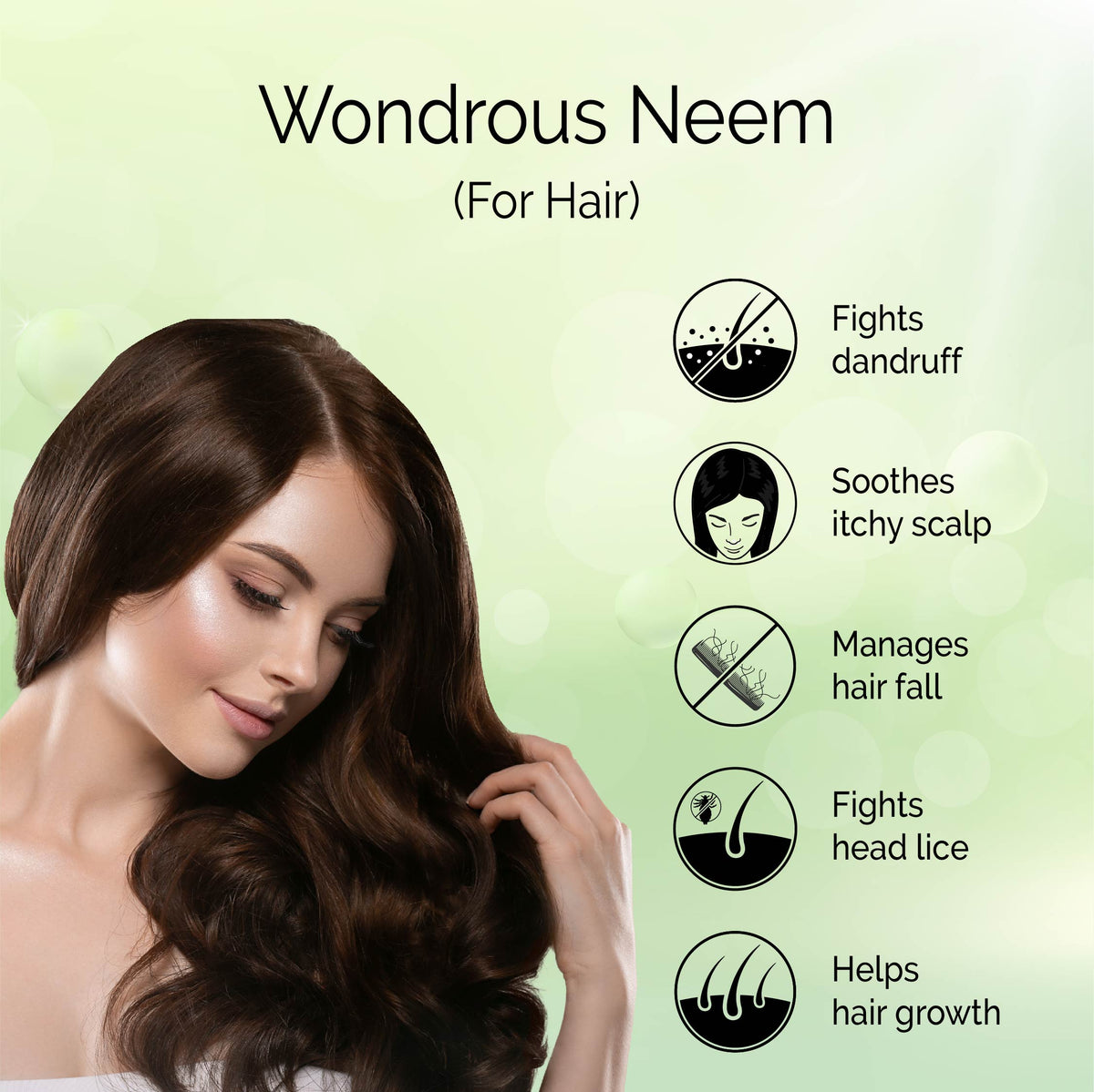 Neem Powder <h4> For a clear skin and healthy hair <h4><h6>Made from hygienically dried fresh neem leaves without sun drying or use of chemicals to preserve their natural hair & skin caring actives <h6>