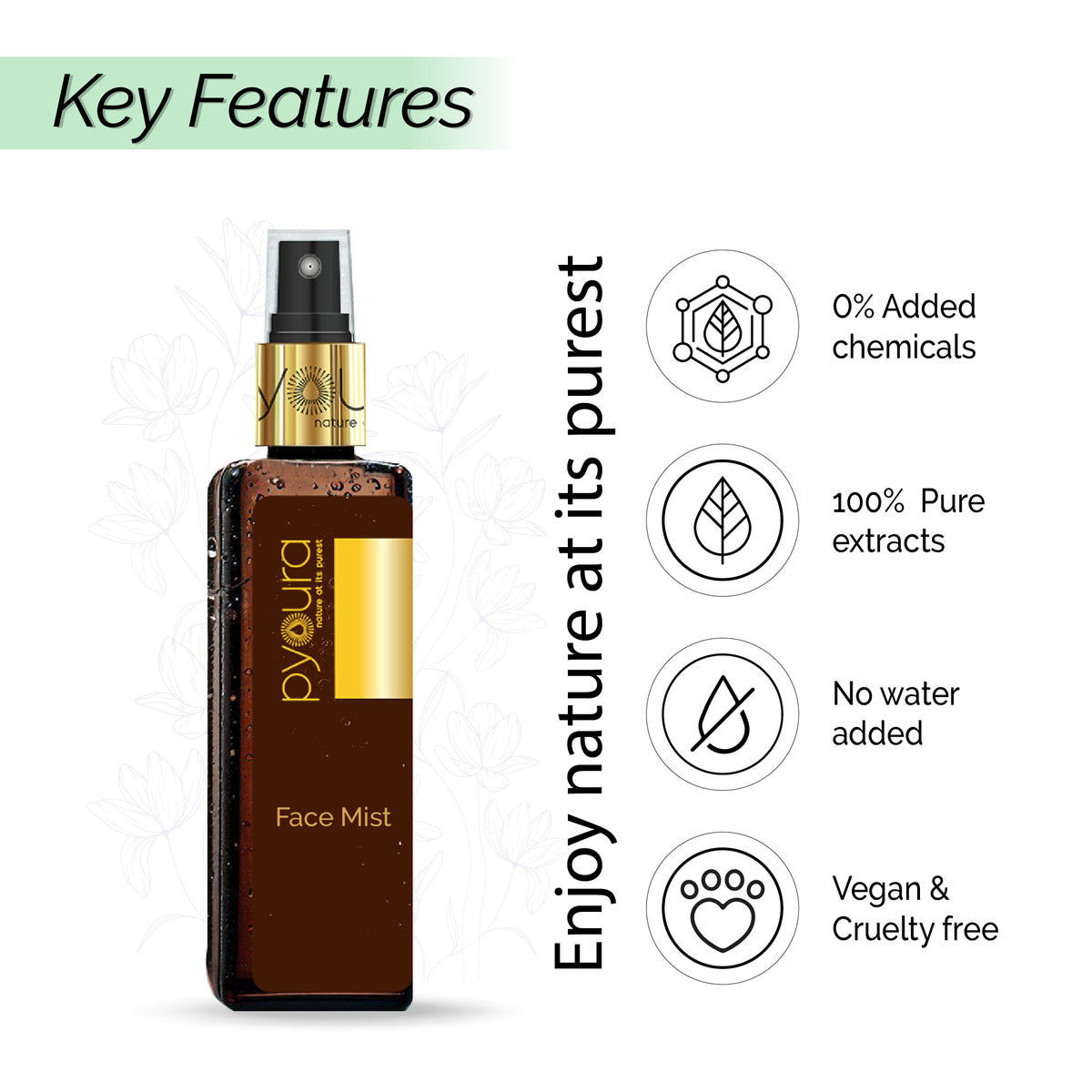 Tulsi + Rose Face Mist Combo, Get a youthful, soothed and hydrated glow with 100% pure, alcohol & preservative free toners