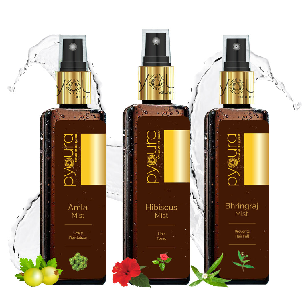 Super Acting Hair Mist Combo <h4> Pure extracts of amla, hibiscus & bhringraj <h4> <h6> Pack of 3 each 100 ml<h6>