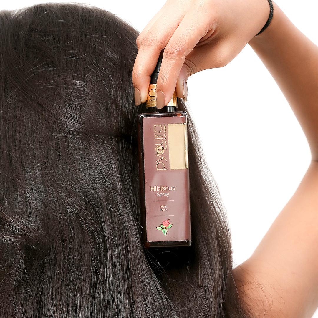 Hibiscus Mist <h4>Non-sticky Wholesome Hair Care<h4> <h6>No alcohol or preservatives added.<h6>