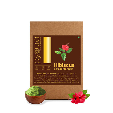 Hibiscus Powder <h4> 100% Pure & Natural | Hygienically Dried | Pack For Healthy Scalp & Strong Hair <h4><h6>Made from hygienically dried fresh neem leaves that preserves their hair caring activies without adding chemicals or preservatives.<h6>