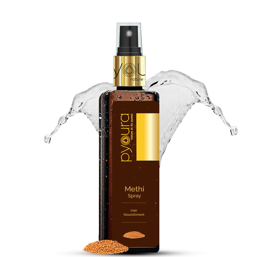 Methi Mist, For soft n shiny hair.  Fight dandruff, No alcohol or preservatives added.  Non-greasy