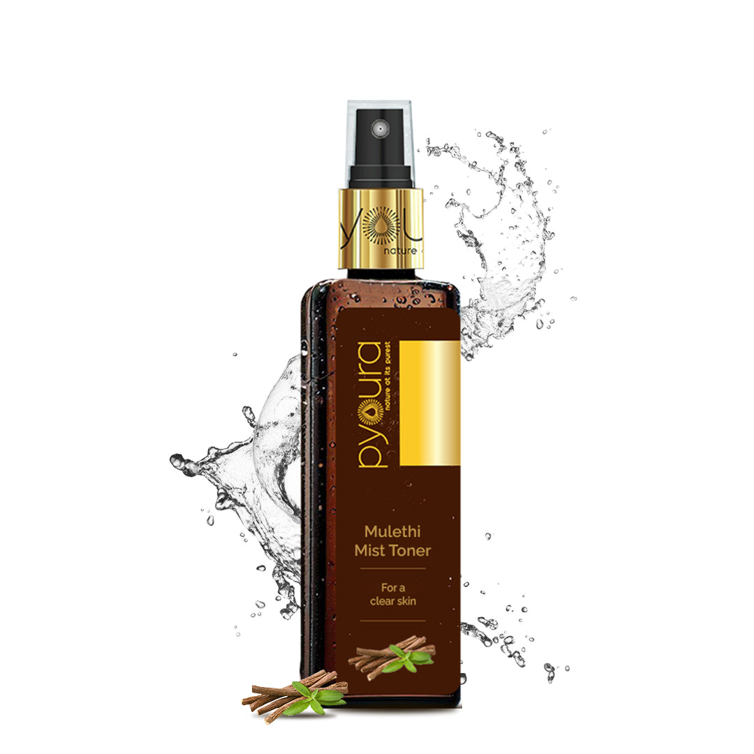 100% pure extract of Mulethi <h4> For a clear skin<h4> <h6> Alcohol Free, 100% natural, easy-to-use mist spray Mulethi toner<h6>