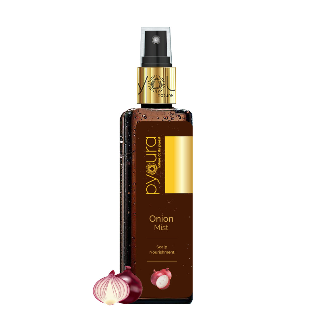 Onion Mist <h4> Manage hair fall. Nourish scalp<h4> <h6>No alcohol or preservatives. No lasting odor<h6>
