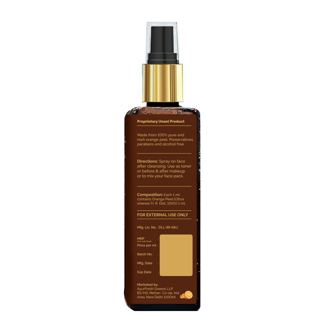 Orange Peel Face Mist <h4> Skin Clarifying <h4> <h6> Alcohol Free, 100% natural, easy-to-use mist spray Orange Peel toner<h6>