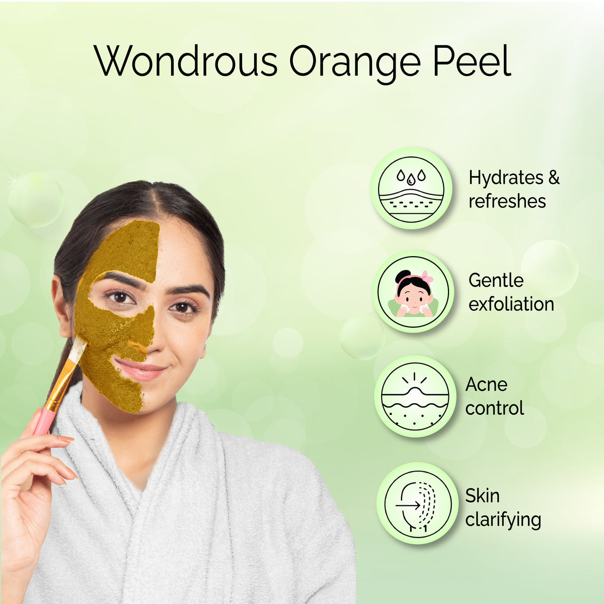 Orange Peel Face Powder <h4>100% Pure | Hygienically dried  | Face pack for clear healthy skin <h4><h6>Made from hygienically dried fresh Orange Peels that preserves their skin caring activies without adding chemicals or preservatives.<h6>