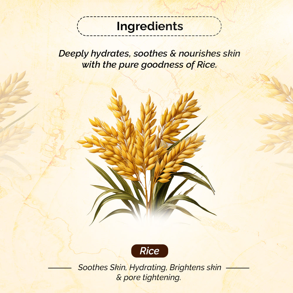 100% pure extract of Niacin Rich Brown Rice Face Toner<h4> hydrating toner<h4> <h6> Alcohol Free, 100% natural, easy-to-use mist spray rice toner<h6>