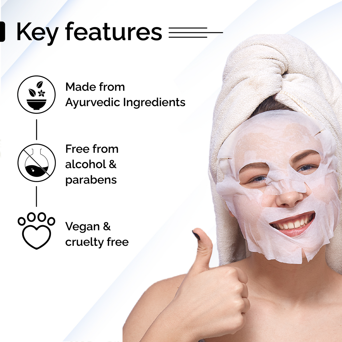 Turmeric Healing Sheet Mask <h4>Refreshes Skin, Manages Fine Lines<h4> <h6> The serum in this sheet mask is made from 100% pure and stain free turmeric extract that hydrates and helps manage pimples and acne.<h6>