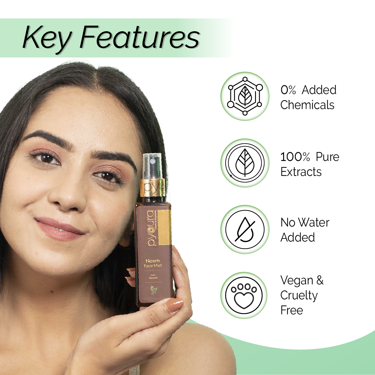 100% Natural Face Mist Toners, Alcohol & Preservative Free Extracts