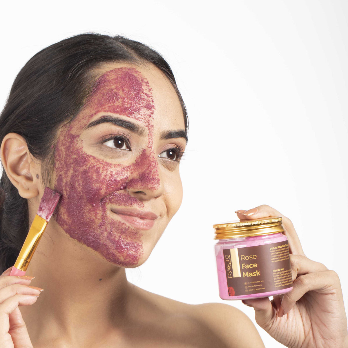 Rose Face Mask, The power of fresh rose petals for a glowing skin, Hygienically dried to capture skincare actives.  No preservatives added.